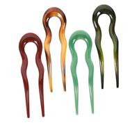 GALPADA 4pcs Large U-shaped Vintage Hair Sticks Retro Spot Pattern Chinese Hair Pins for Buns Hanfu Accessories Decorative French Set for Women