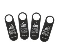 GALPADA 4pcs Leather Door Knob Hanging Tags Double Sided Do Not Disturb Signs for Hotel Rooms and Makeup Areas Smooth Material Door Handle Hangers for Privacy and Housekeeping