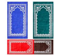 GALPADA 4pcs Lightweight Polyester Muslim Prayer Rugs with Delicate Patterns, Easy to Carry Prayer Pads for Worship Use and Some Other Events, Assorted Colours