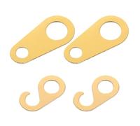 GALPADA 4pcs Metal Clock Chain Hooks for Cuckoo Clocks, Golden Ornamental Chain Ends with Smooth Operation, Adaptable to Models, for House Decor and Clockmakers