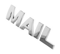 GALPADA 4pcs Metal Letters Mailbox Letter Sticker 3D Zinc Alloy Material Resistant to Fading Enhanced Durability Simple Design Minimalist Style Outdoor Use