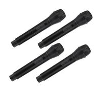 GALPADA 4pcs Microphone Lightweight Fake Microphones with Sound Feedback for Karaoke Role Play Birthday Party Props Black