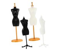 GALPADA 4pcs Mini Doll Model Stands Mixed Style Smooth Safe Doll Clothes Display Racks Mannequin Forms for Dress Support and Creative DIY Play