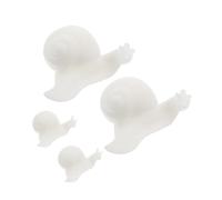 GALPADA 4pcs Mini Resin Fillers Kit Epoxy Resin Fillers with Snail Animal Figurines for DIY Crafting Micro Landscape Accessories White for Embedding Flowers and Pebbles