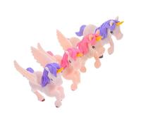 GALPADA 4Pcs Mini Unicorn Figurines Garden Ornaments with Winged Non Winged Models for Home Decor Crafts and Durable Animal Ornaments