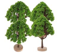 GALPADA 4Pcs Miniature Diorama Trees Model Scenery Landscape Trees for Train Model Garden Decor with 2Cm Base for Architectural Sand Table DIY