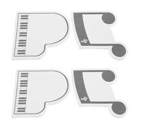 GALPADA 4pcs Music Theme Notepads Piano Note Shape Adhesive Paper Sticky Memo Pads 50 Pages Each Versatile Note Taking Supplies for Classroom and Music Teacher Appreciation