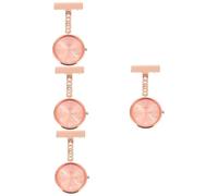 GALPADA 4pcs Nurse Clip Watch Vintage Quartz Movement Keychain Pendant for Nurses Doctors Paramedics