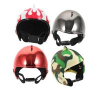 GALPADA 4Pcs Pet Chicken Helmet Doll Helmet Funny Mini Headgear for Birds Protective Headwear for Poultry for Outdoor Use Sunshine Rain Protection