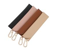 GALPADA 4pcs Portable Leather Pen Pouch Set with Hanging Clip, Fits 2 Pens Each, Versatile Storage Stationery Bag in Lychee-Pattern Pu Leather for Travel and Purse, for School Season Decor