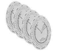 GALPADA 4pcs Pregnancy Wheel Date Calculator, Plastic White Pregnancy Week Tracker Easy Comparison and Lightweight Design, for Hospital Bag Use by Nurses and Obstetricians