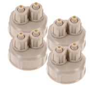 GALPADA 4Pcs Quick Screw Plastic Bottle Caps for DIY Co2 Carbon Dioxide Reactor, Aquarium Diffuser Accessory for Live Plant Fish Tank Hydroponics