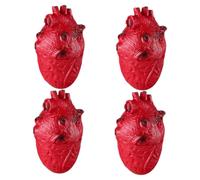 GALPADA 4pcs Realistic Fake Bloody Heart Halloween Body Parts Decorations for Zombie Party Haunted House Horror Props Seasonal Festive Decor
