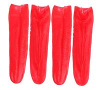 GALPADA 4pcs Realistic Long Tongue Prop Lightweight Halloween Fake Tongue for Pranks Stage Performances Cosplay Party Tricks