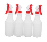 GALPADA 4pcs Red Refillable Spray Bottles with Clear Measurement Markings Adjustable Nozzle for Cleaning Gardening Hair Care Pet Sprays and DIY