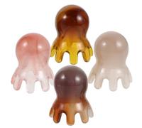 GALPADA 4pcs Resin Octopus Scalp Massager Comb Eight-Claw Shape for Boosting Scalp Microcirculation and Relieving Tension, Ergonomic Handheld Tool for Hair Spa After Washing