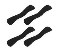 GALPADA 4Pcs Reusable Black Silicone Eyelash Pads for Grafting with Large Wave Forehead Patch Lash Isolation Accessories for Professional Eyelash Extension Use