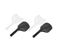 GALPADA 4pcs Reusable Hairdressing Face Protection Shield with Handle for Hair Dyeing Hairspray Guard for Salon and Barbershop Black and Transparent Facial Makeup Protector