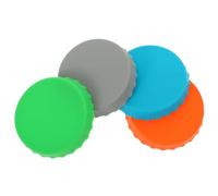 GALPADA 4Pcs Reusable Silicone Can Caps with Leak Seal Airtight Soda Can Lids for Fizzy Drinks Easy Snap Covers in Gray Green to Keep Beverages Fresh and Clean