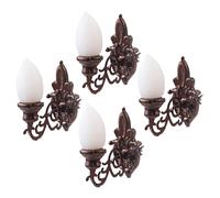 GALPADA 4pcs Scale Warm White Light Vintage Bronze Finish Easy to Install Decorative Lighting