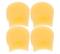 GALPADA 4pcs Silicone Clarinet Cushion Thumb Support Soft Clarinet Rest for Maintaining Correct Position and Alleviating Thumb Fatigue Yellow for Personal Use and Performances