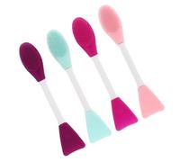 GALPADA 4pcs Silicone Face Mask Beauty Tools Silicone Mask Brush Comfortable Grip Facial Stirring DIY Hand Tools for Home Spa Application Random Color