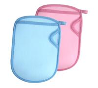 GALPADA 4Pcs Skin-friendly Body Scrubbing Mitts for Bathing Soft Pva Exfoliating Gloves with Blue Pink Colors Reusable Shower Gloves for Deep Cleansing and Rough Skin Removal in Hotels