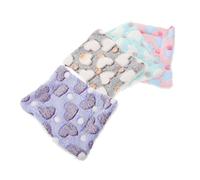 GALPADA 4pcs Small Animal Sleep Mats Warm Fleece Bedding Pads for Guinea Pigs Rabbits Hamsters Chinchillas Soft Comfortable