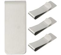 GALPADA 4pcs Stainless Steel Money Clips for Bank Notes and Credit Cards, Practical Money Storage Clamp with Unique Design and Simple Appearance, for Wallets and Office Use