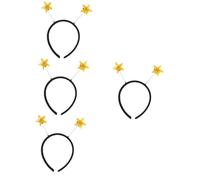 GALPADA 4pcs Star Headband Five-pointed Stars Soft Cloth Material for Dance Pageants Parties and Cosplay Events Women Hair Accessory for Festivals