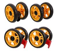 GALPADA 4pcs Swivel Roller Wheel for Stroller Plastic Swivel Wheel Replacement Set Brake for Boys and Girls Carriage Pet Cart Suitable for Front and Rear Rolling Pulley