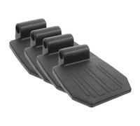 GALPADA 4pcs Universal Wheelchair Foot Rest Replacement, Japanese Style Black Pp Footplates for Wheelchair and Transport Chair, Strong Support for Daily Mobility and Caregivers