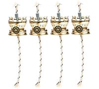 GALPADA 4Pcs Vintage Kerosene Lamp Wick Holders Metal Replacements DIY Oil Lamp Parts for Retro Oil Housewarming Gift
