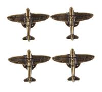 GALPADA 4pcs Vintage Plane Pin Brooch Set Alloy Airplane Lapel Pins with Elegant Design for Business Meeting and Casual Gathering, Easy to Match Aviation Accessories
