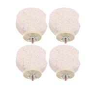 GALPADA 4pcs Volcanic Rock Bird Perch Stand Platform for Parakeets and Conures with Claw Trimming Function and Microporous Texture for Grip, Suitable as Bird Beak Grinding Stone and Cage