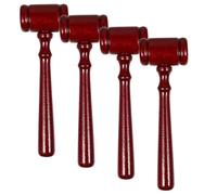 GALPADA 4Pcs Wooden Judge Gavel Lightweight Auction Hammer Prop Educational with Smooth Edges Safe for Role Play