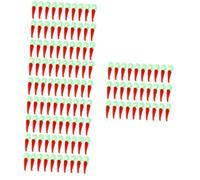 GALPADA 4sets Red Pepper Glass Beads Charms for Jewelry Making Unique DIY Pendant Accessories Bright and Fashionable Pepper Design for Necklaces and Bracelets 100pcs*4