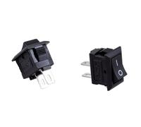 GALPADA 5 Pack Mini Boat Rocker Switch 250v 3a On/off Spst 2 Pin Snap-in Rocker Switch for Household Appliances Control with Plastic and Metal Construction