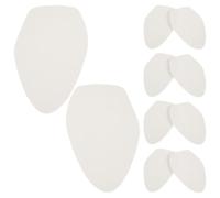 GALPADA 5 Pairs Anti Slip Shoe Pads for Dance Shoes, Beige Suede Fabric Oval Sole Protectors No Cutting Required, Eliminating Slipping on Composite Floors for Daily Training