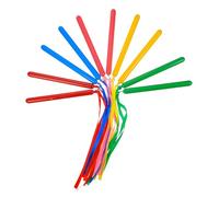 GALPADA 5 pairs Early Educational Musical Rhythm Sticks with Ribbon Design Safe Rounded Edges Percussion Instrument for Group Activities and Basic Rhythm Learning for Boys