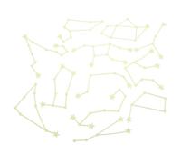 GALPADA 5 Sets Glow in The Dark Wall Stickers for Boys Bedroom Ceiling Decoration, Light Green Plastic Material with Double-Side Tape, No Sticky Residue, Creative DIY Glowing Star