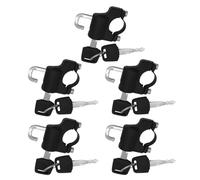 GALPADA 5 Sets Helmet Lock Anti-Theft Motorcycle Helmet Padlock Aluminum Alloy Black Quick Release Space-Saving Design Daily Commutes and Long Journeys