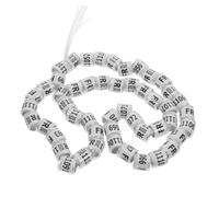 GALPADA 50 Pcs Aluminum Pigeon Leg Rings for Identification Standard French Pigeon Foot Bands White Poultry Identification Rings for Racing Training and Bird Management