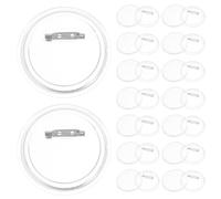 GALPADA 50pcs Acrylic Badge Making Kit for Clear DIY Button Craft Supplies with Pin Backs for Boys and Creative Craft Activities and Skill Development