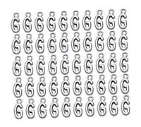 GALPADA 50Pcs Antique Silver English Alphabet G Pendant Charms for DIY Jewelry Making Durable Alloy DIY Pendant Accessories for Necklaces Bracelets Keychains and More