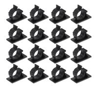 GALPADA 50pcs Black Plastic Tube Holder Clips with Self-Adhesive Installation, Flexible Inner Lining, No-Residue Mounting for Organising Filtration System Tubes and Electrical Wires