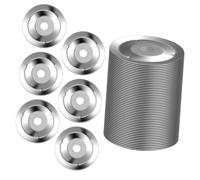 GALPADA 50pcs Cymbal Tambourine Ring Drum Cymbal Bells Replacement Accessories for Adult Percussion Instruments 0.3mm Thick Drum Kit Parts for Live Performances and Studio Use