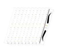 GALPADA 50pcs Disposable Pvc Eyebrow Shaping Ruler Stickers for Tattooing and Makeup, Convenient Use Eyebrow Template with Scale for Home and Professional Brow Mapping Tools