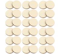 GALPADA 50pcs DIY Wooden Slices Unfinished Wooden Chip Blank Beige Wood with Double-Sided Smooth Surfaces Unique Style for Painting Craft Projects