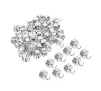GALPADA 50pcs Double Hooked Hanging Weights Set Each Chrome-plated Scale Weights for Physics Lab Teaching and Mechanical Experiments with Clear Markings